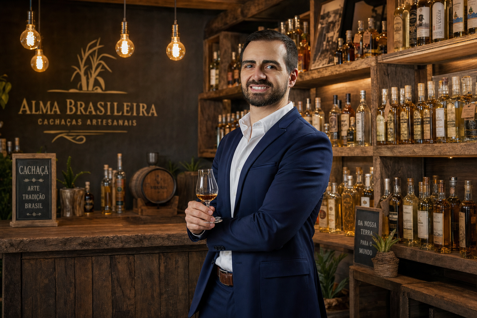 Alma de Cana — cachaçaria artesanal com sommelier de IA